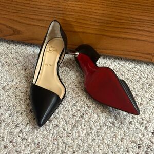 Authentic Christian Louboutin Black Dorsey Stillet Pumps.